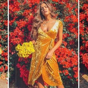Velour Wrap Dress